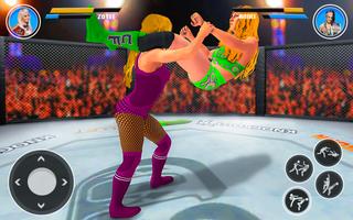 Girls Fighting Wrestling Games Ekran Görüntüsü 1