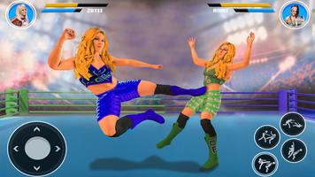 Girls Fighting Wrestling Games syot layar 2