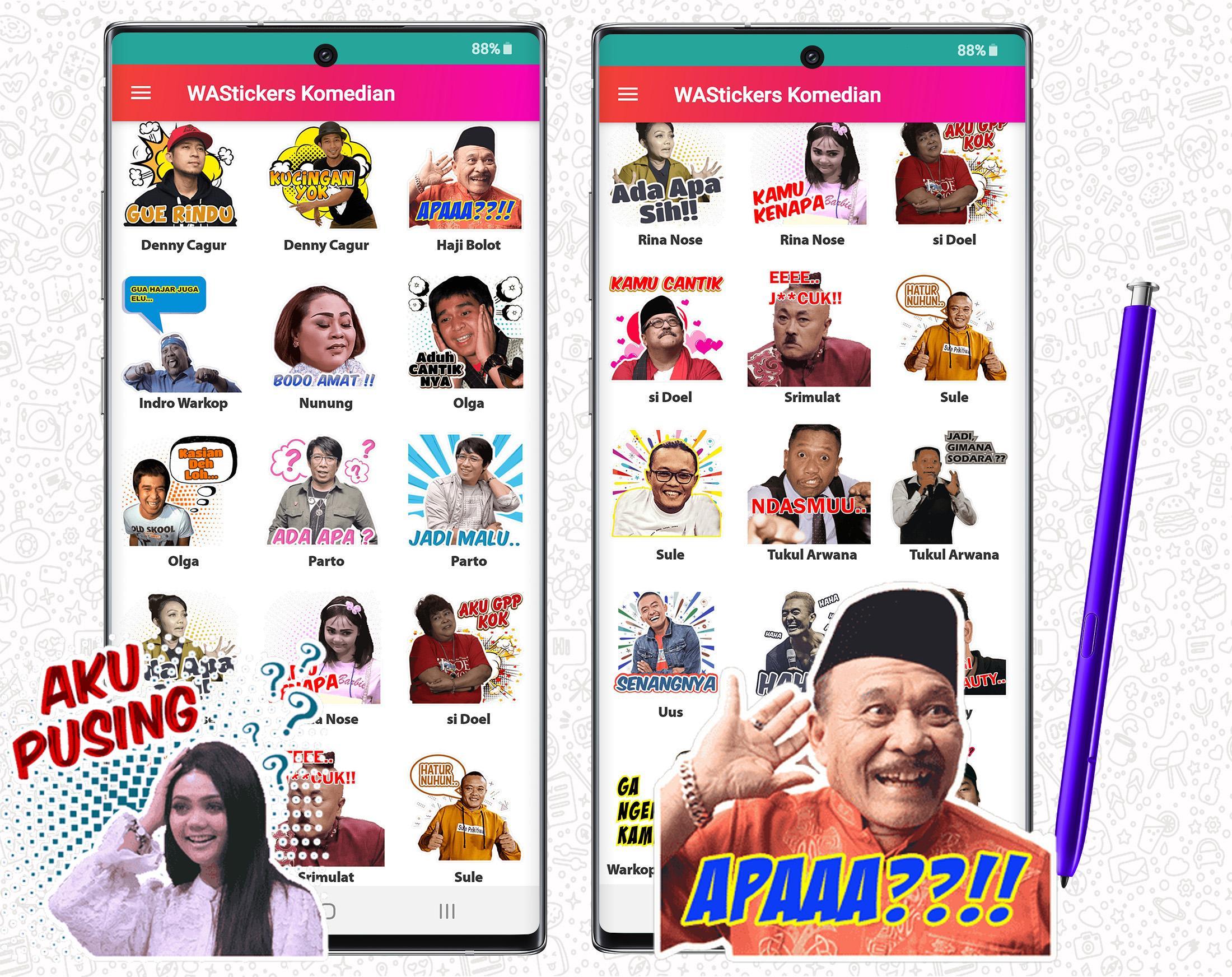 Wastickerapps Komedian Cute Pelawak Wa Sticker For Android Apk