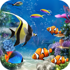 Thème dynamique de poissons d'aquarium 3D icône