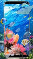 Thème dynamique de poissons d'aquarium 3D Affiche