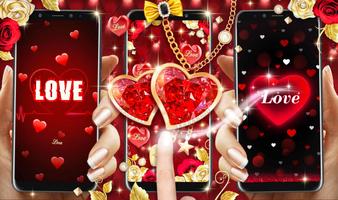 3D Красная любовь Сердце Тема 💖 скриншот 1
