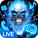Blue Fire Skull Themes & Wallpapers APK