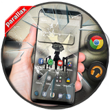 Animated Crack Glass Launcher Theme أيقونة