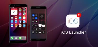 Launcher iOS الملصق