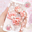 ダイヤモンドレースリボンテーマピンクの弓Diamond Lace Ribbon pink bow