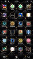 3D Ripple Gold Black Launcher  imagem de tela 3