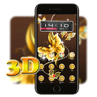 Icona 3D Golden ButterFly Launcher W