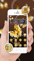 3D Golden ButterFly Launcher W โปสเตอร์