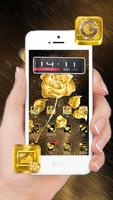3D Ripple Golden Rose Launcher Poster