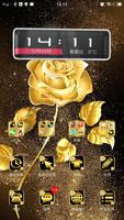 3D Ripple Golden Rose Launcher captura de pantalla 1