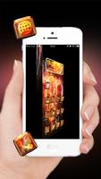 3D Flame Fire Skull Launcher T Poster