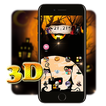 3D Halloween Pumpkin Dark Launcher Theme