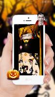 3D Halloween Pumpkin Dark Launcher Theme Affiche