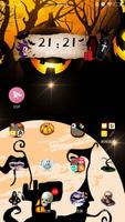 3D Halloween Pumpkin Dark Launcher Theme ảnh chụp màn hình 2