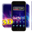 3D Ripple Neon City Launcher W