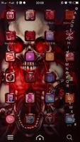3D Red Gothic Blood Skull Laun captura de pantalla 2