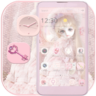 Cute Girl Theme Pink ikon