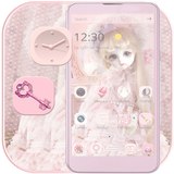 Cute Girl Theme Pink icône