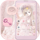 Cute Girl Theme Pink आइकन