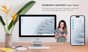 Computer Launcher-Light Theme Affiche