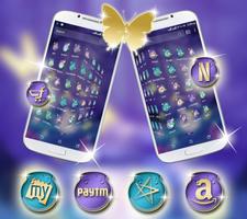 Neon Butterfly Launcher Theme Plakat