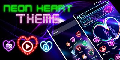 Neon Heart Launcher Theme ภาพหน้าจอ 2