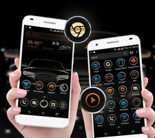 Black Car Launcher Theme Cartaz