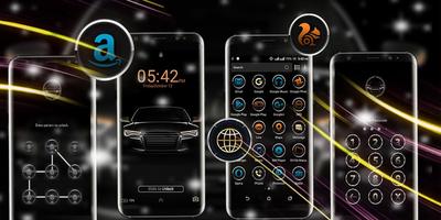 Black Car Launcher Theme скриншот 1