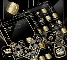 برنامه‌نما Black Luxury Gold Theme عکس از صفحه