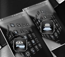 Black Silver Launcher Theme capture d'écran 3