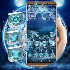 Blue Ice Horse Launcher Theme APK download