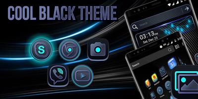 Cool Black Launcher Theme スクリーンショット 1