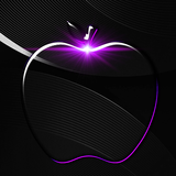 Crystal Black Apple Theme icône