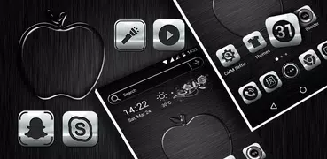 Crystal Silver Launcher Theme