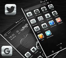 Crystal Silver Launcher Theme poster