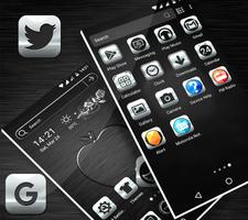 Crystal Silver Launcher Theme 海報