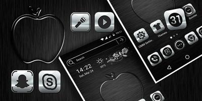 Crystal Silver Launcher Theme скриншот 1