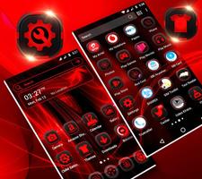 Dark Red Launcher Theme Affiche