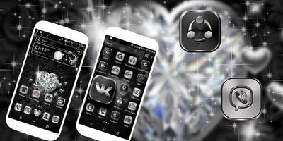 Diamond Heart Launcher Theme Plakat