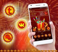 Diwali Crackers Launcher Theme capture d'écran 1