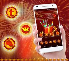 Diwali Crackers Launcher Theme captura de pantalla 1