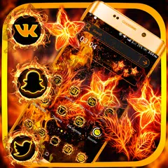 download Fire Flower Launcher Theme APK