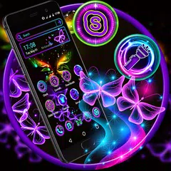 Glow Butterfly Launcher Theme APK download