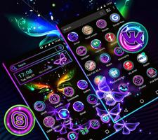 Glow Butterfly Launcher Theme Affiche