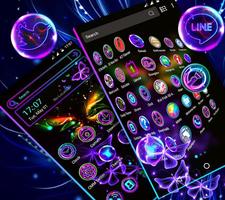 Glow Butterfly Launcher Theme ảnh chụp màn hình 1