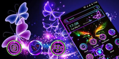 Glow Butterfly Launcher Theme ภาพหน้าจอ 2