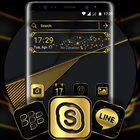 Gold Black Launcher Theme icône