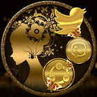 Gold Butterfly Girl Theme simgesi