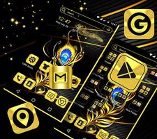 Gold Feather Launcher Theme plakat